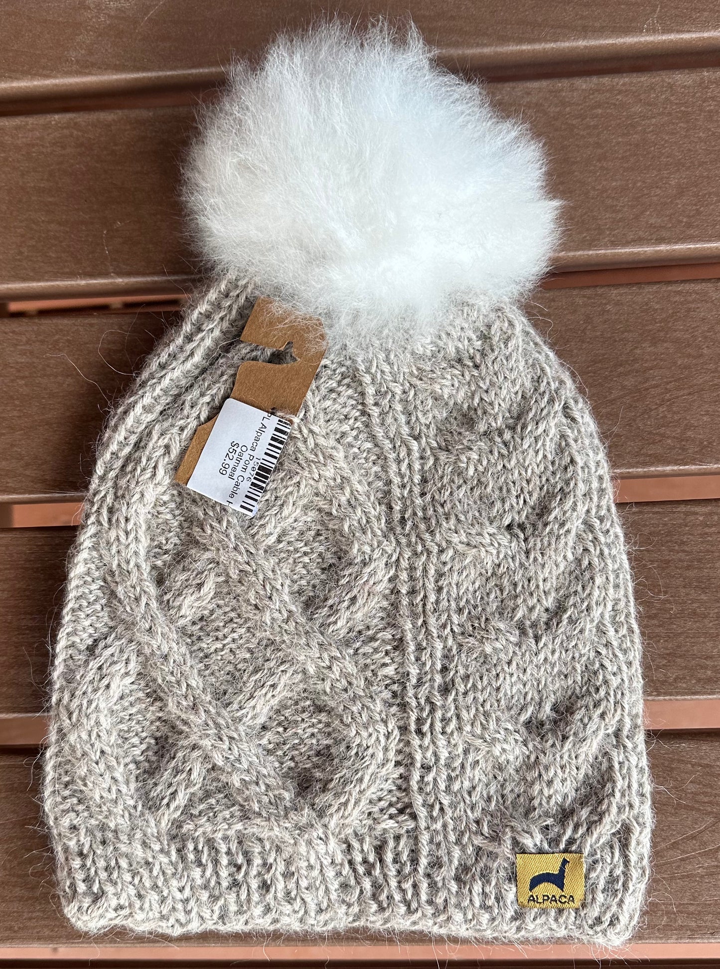 PL Alpaca Pom Cable Hat