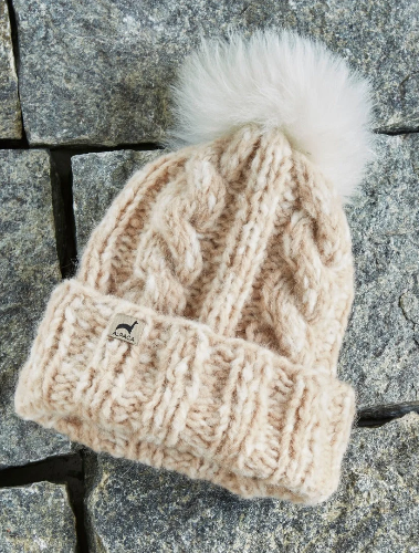 Marshmallow Trenza Hat