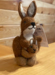 LAN Felted Kangaroo w/Joey