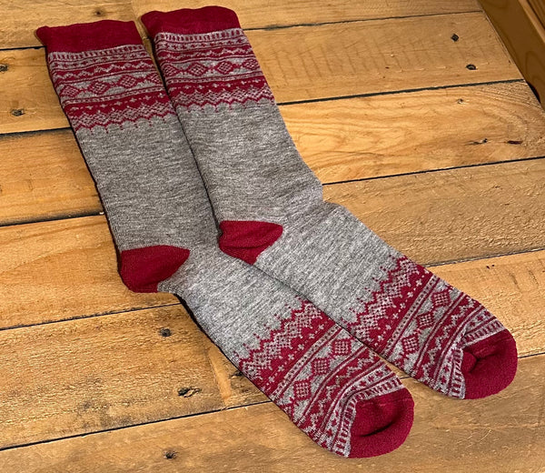 CA Fair Isle Alpaca Socks