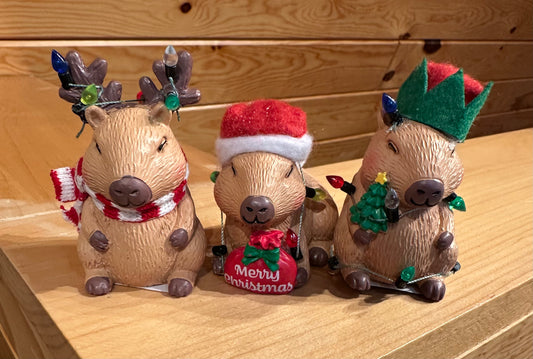 Ganz Christmas Capybara Figurine