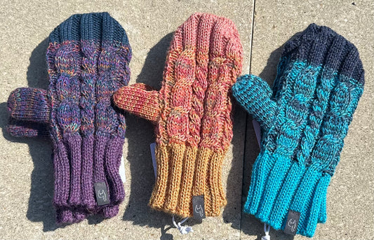 SHU Kid's Alpaca Braided Mittens