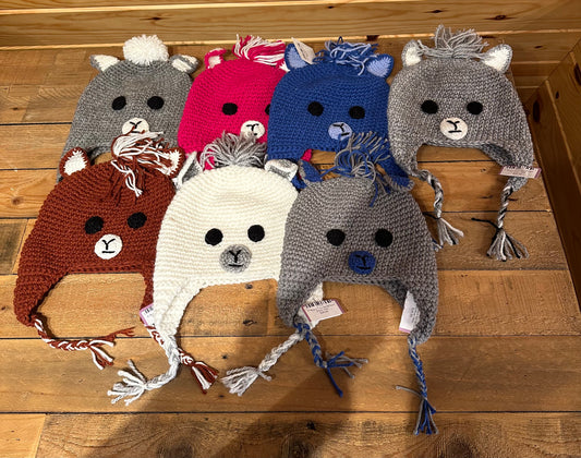 DAW Alpaca Kids Face Hat W/Tassels