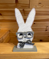 Bunny w/Glasses Wood Decor