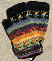 ART GL305 Alpaca Black/Multi Fingerless Mitten