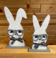 Bunny w/Glasses Wood Decor