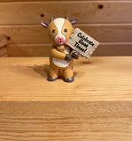 Goat Figurine w/Sign