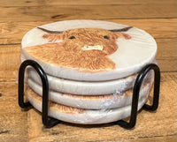 DL Highland Cow Coaster