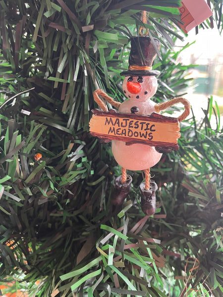 JDB Snowman w/ Sign Ornament