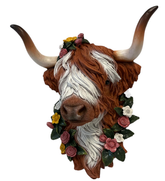 DL Highland Cow Flower Bust