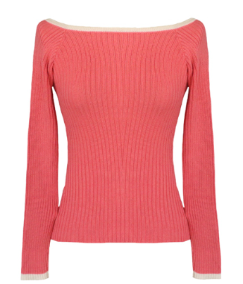 CA Alpaca Ribbed Stretch Knit Sweater