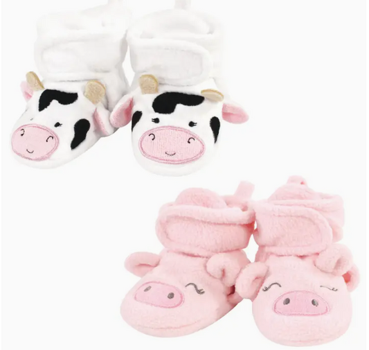 BV Cow/Pig Fleece Booties