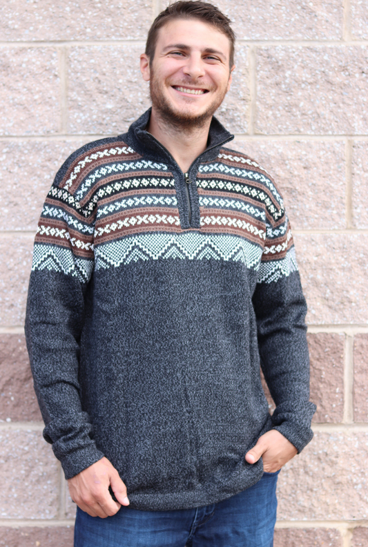 ART Men's Alpaca Quarter Zip MS057