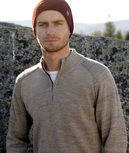 PL Men's York Half Zip Alpaca Sweater