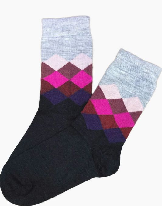 PL Alpaca Harlequin Socks