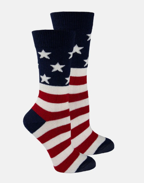 SNF Alpaca American Flag Socks