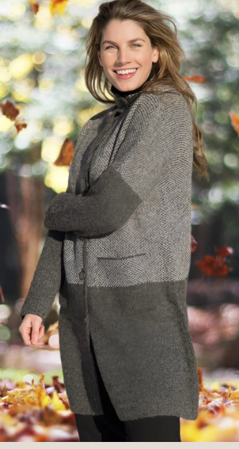 PL Women's Alpaca Dove Sweater Coat