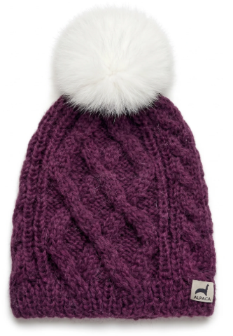 PL Alpaca Pom Cable Hat