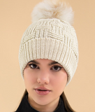 CA Brittany Fur Pom Pom Hat