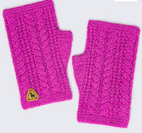 Alpaca Cable Fingerless Gloves