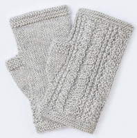 Alpaca Cable Fingerless Gloves