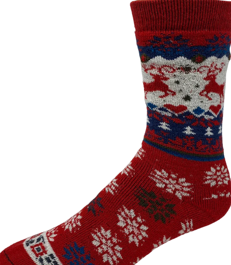 Christmas Print Alpaca Socks