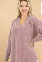 V Neck Brushed Alpaca Sweater