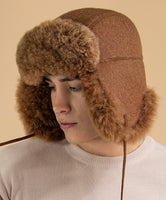 CA Baby Alpaca Fur Flap Hat