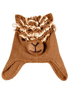 Kids Alpaca Hat with Alpaca Face