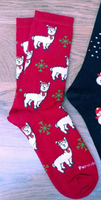 Christmas Print Alpaca Socks