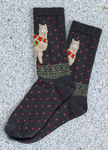 Christmas Print Alpaca Socks