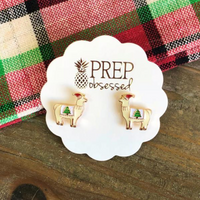 Llama Christmas Earrings