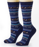 Baby Alpaca Print Crew Socks