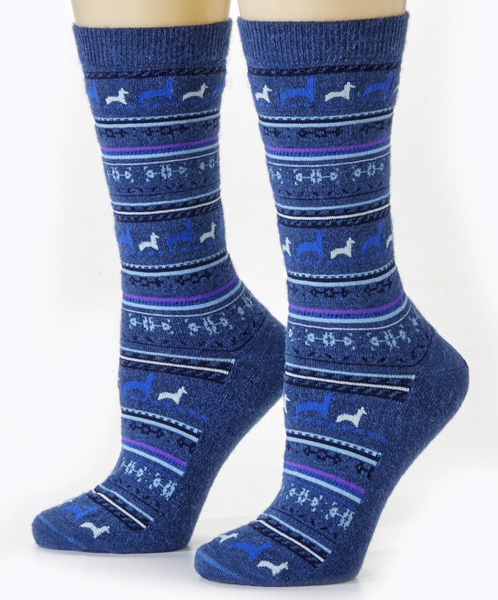 Baby Alpaca Print Crew Socks