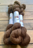 100% Alpaca Yarn 2 Ply Worsted Weight Brown Sparkle