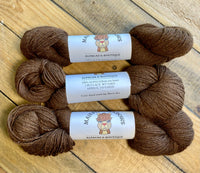 100% Alpaca Yarn 3 Ply Lace Weight Brown