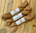 100% Alpaca Yarn 2 Ply Worsted Weight Light Brown Sparkle